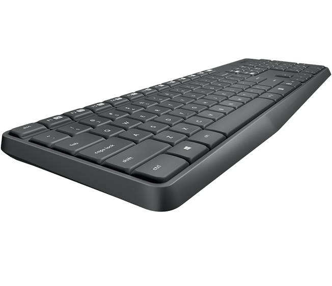 Logitech MK235, Volle Größe (100%), Kabellos, RF Wireless, Grau, Maus enthalten-3