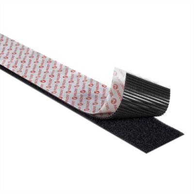 VELCRO® Klettband Extra Stark Selbstklebend, Haken & Flausch 50mm x 5m Schwarz-0