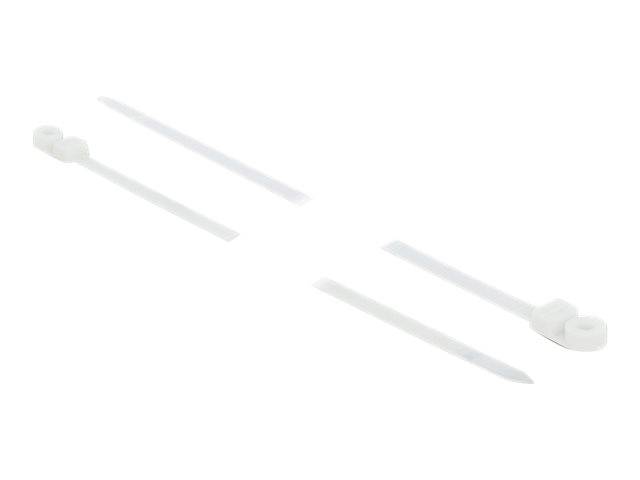 Delock Cable Tie with Fastening Eyelet - Kabelbinder - 40 cm - weiß (Packung mit-3