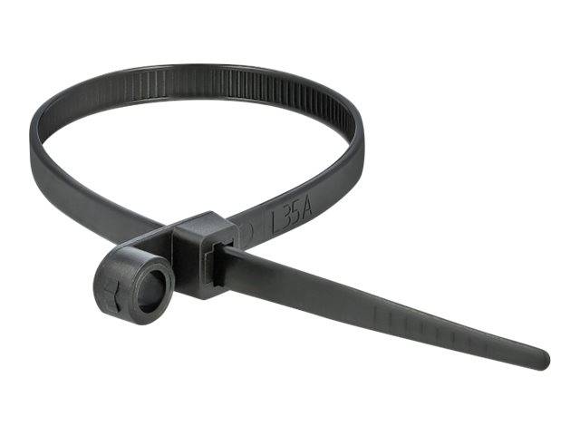 Delock Cable Tie with Fastening Eyelet - Kabelbinder - 16 cm - Schwarz (Packung-1