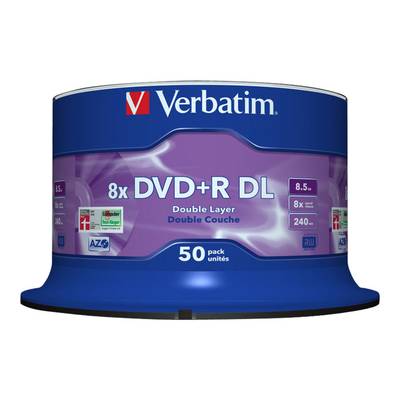 Verbatim - 50 x DVD+R DL - 8.5 GB (240 Min.) 8x