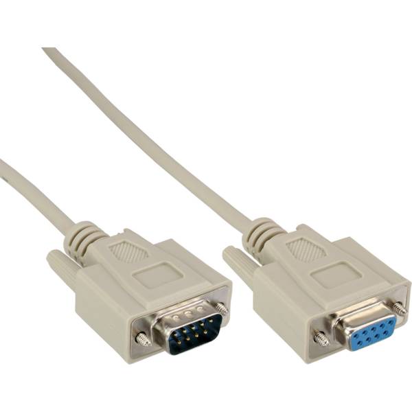 InLine® Serielle Verlängerung, 9pol Stecker/Buchse, vergossen, 1:1 belegt, 15m