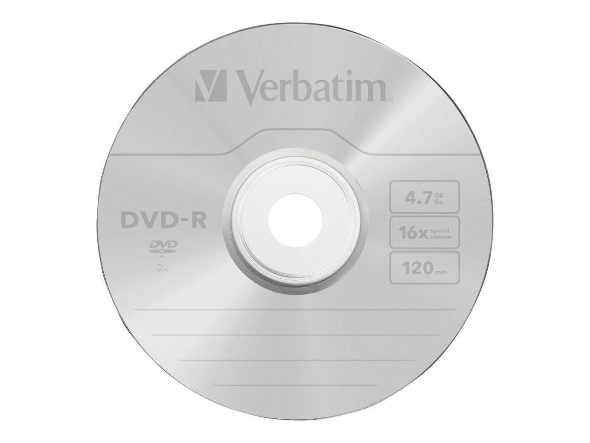 Verbatim 100 x DVD-R - 4.7 GB 16x - mattsilber - Spindel-2