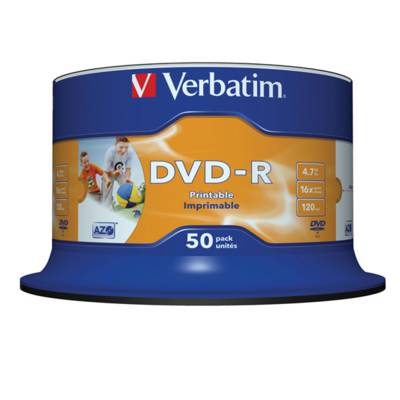 Verbatim - 50 x DVD-R - 4.7 GB 16x - breite bedruckbare Fläche für Fotos-0