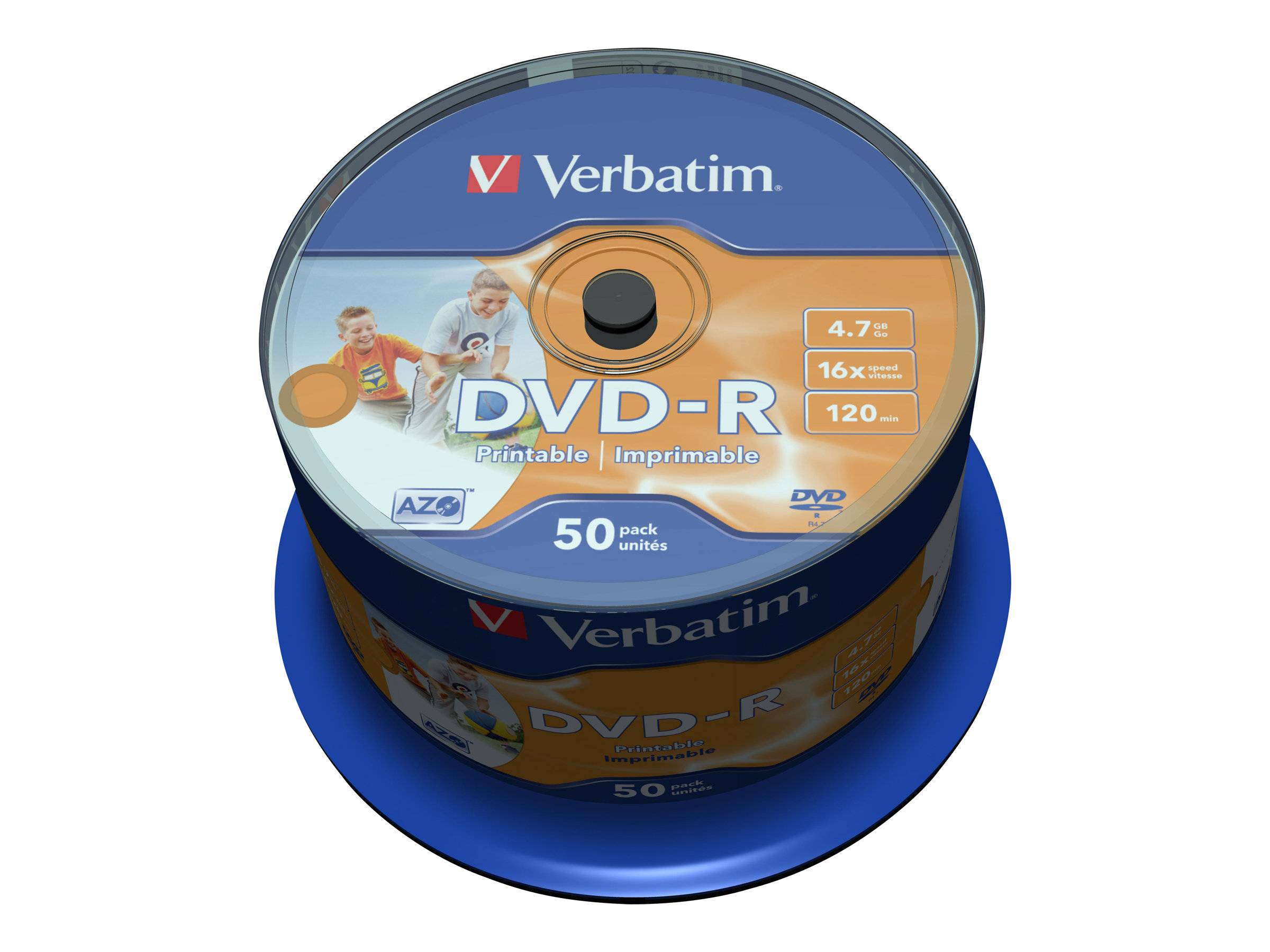 Verbatim - 50 x DVD-R - 4.7 GB 16x - breite bedruckbare Fläche für Fotos-4