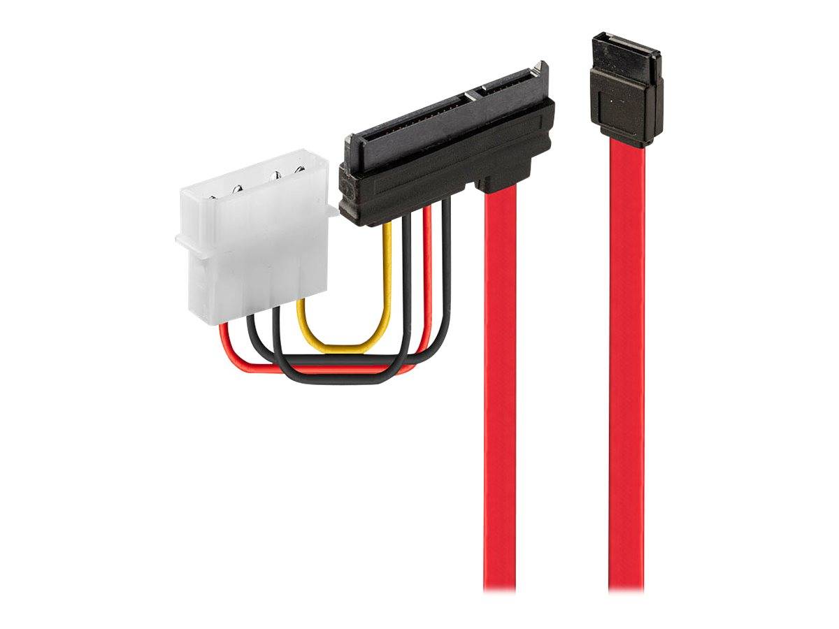Lindy - SATA-Kabel - interne Stromversorgung, 4-polig, SATA zu SATA Combo (W)-2