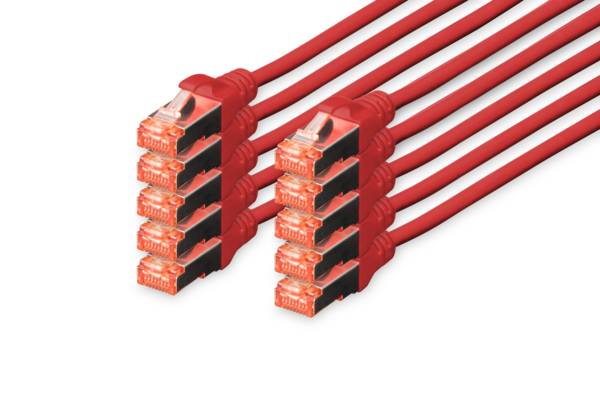 DIGITUS - CAT 6 S/FTP Patchkabel, 10 Stück
