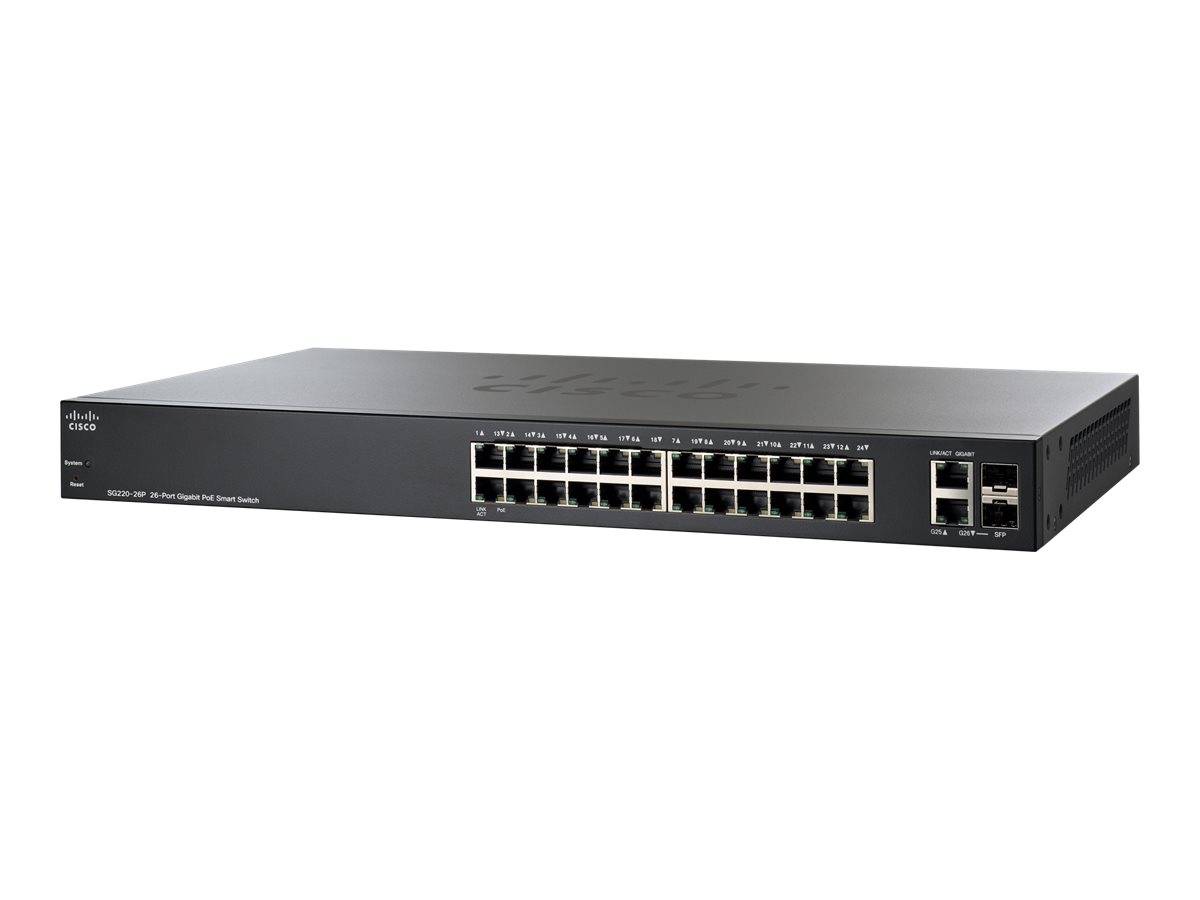 Cisco 220 Series SG220-26P - Switch - managed - 24 x 10/100/1000 (PoE)-0