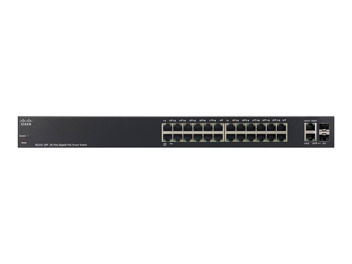 Cisco 220 Series SG220-26P - Switch - managed - 24 x 10/100/1000 (PoE)-1