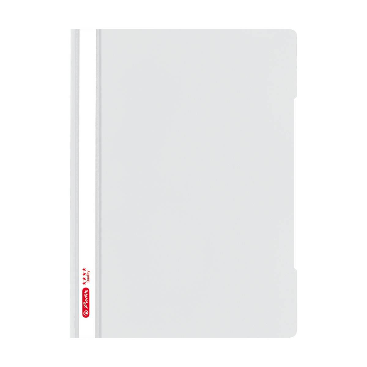 herlitz Schnellhefter "Quality", DIN A4, PP-Folie, grau (50020782)-0