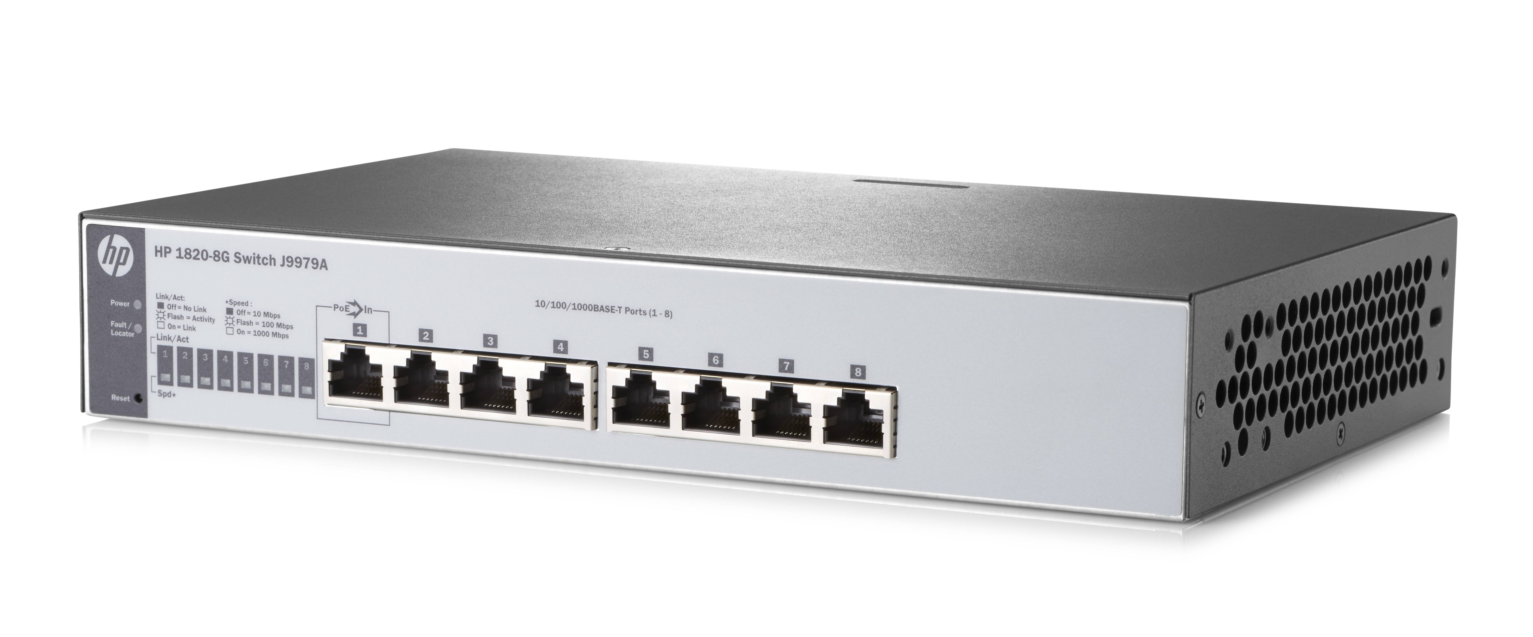 HPE 1820-8G - Switch - managed - 8 x 10/100/1000-3