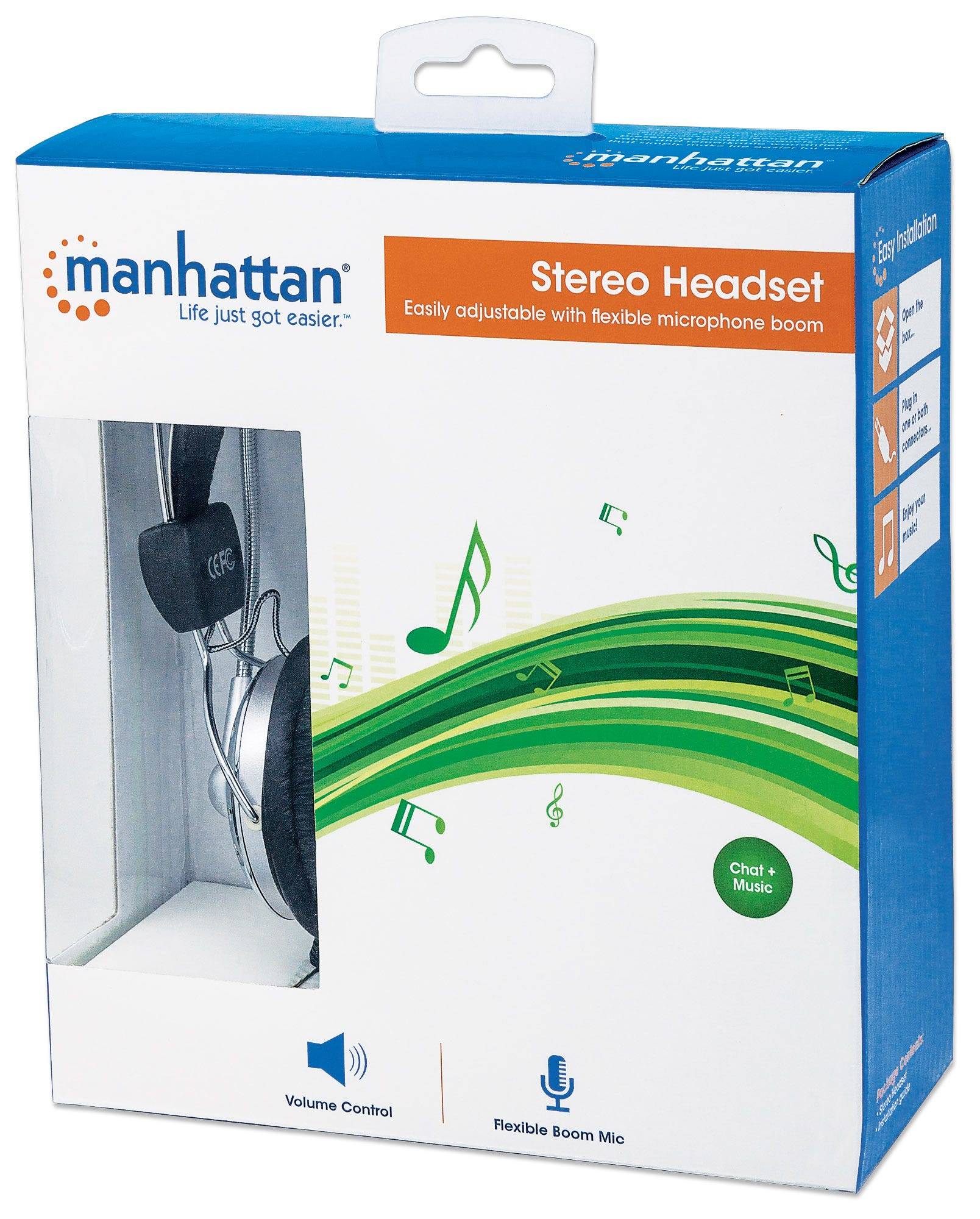 Manhattan Stereo Over-Ear Headset (3.5mm), Microphone Boom (padded)-4