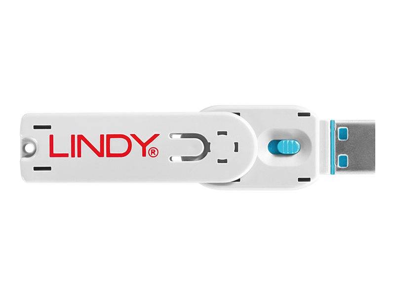 Lindy USB Port Blocker - USB-Portblocker - Blau (Packung mit 4)-1
