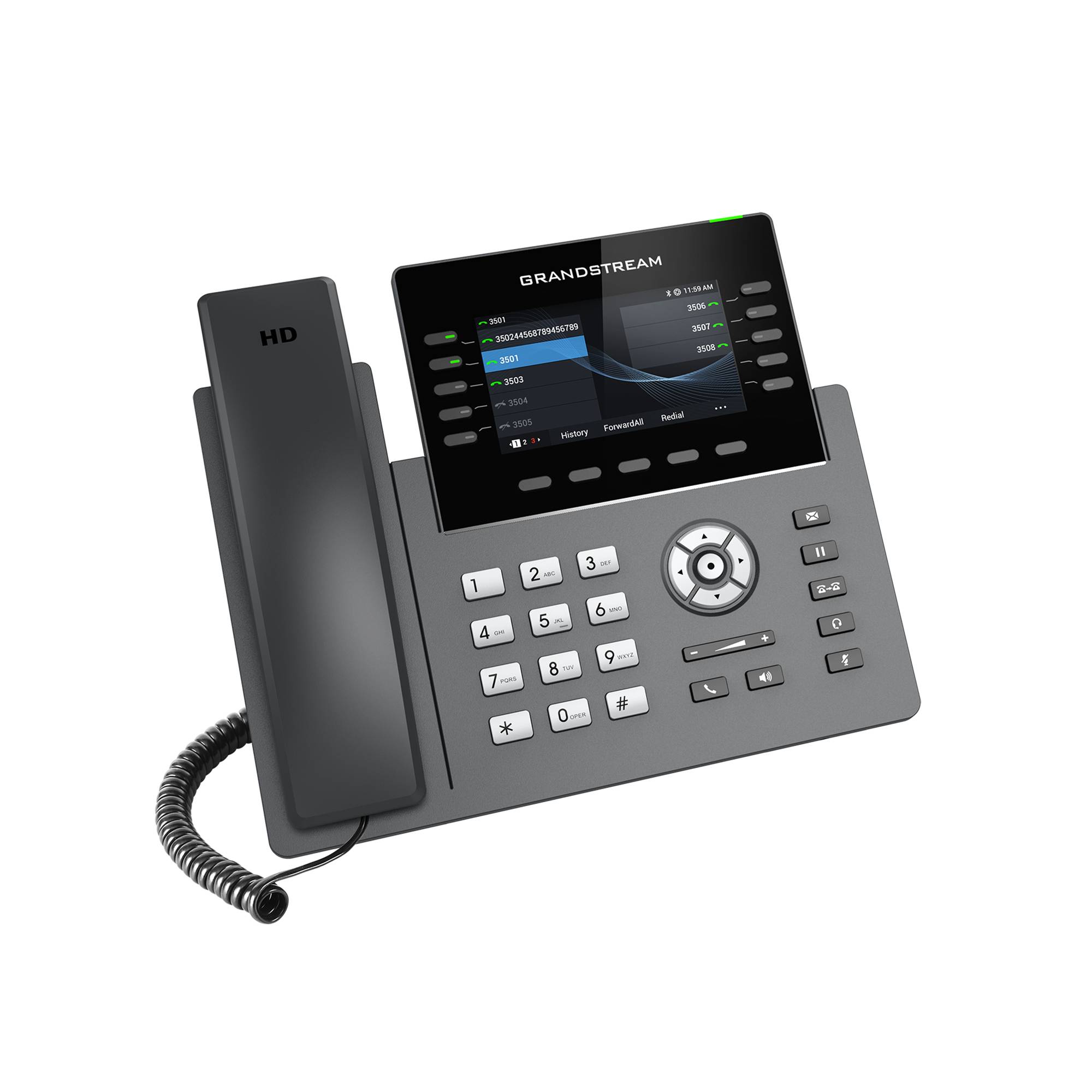 Grandstream GRP2615 - VoIP-Telefon mit Rufnummernanzeige/Anklopffunktion - IEEE 802.11a/b/g/n/ac (Wi-Fi)-4