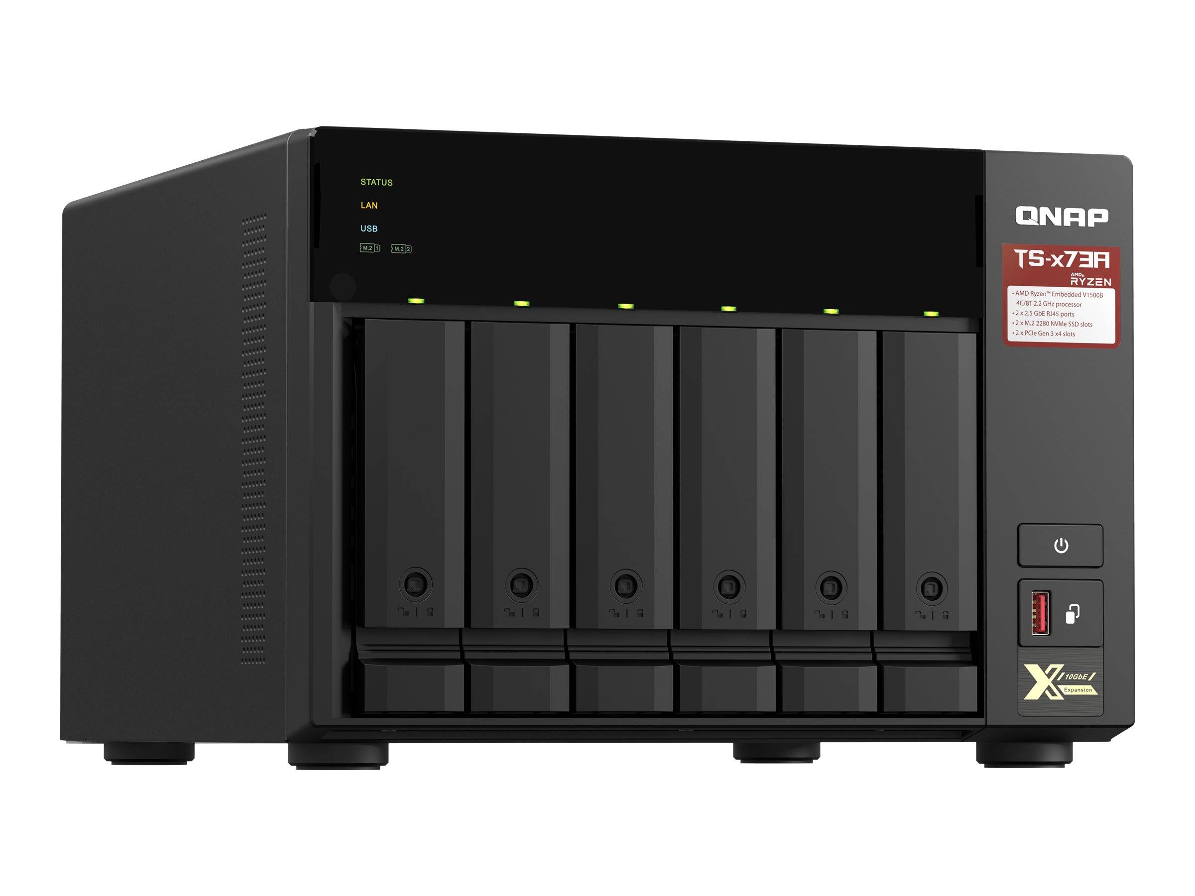 QNAP TS-673A - NAS-Server - 6 Schächte - SATA 6Gb/s-1
