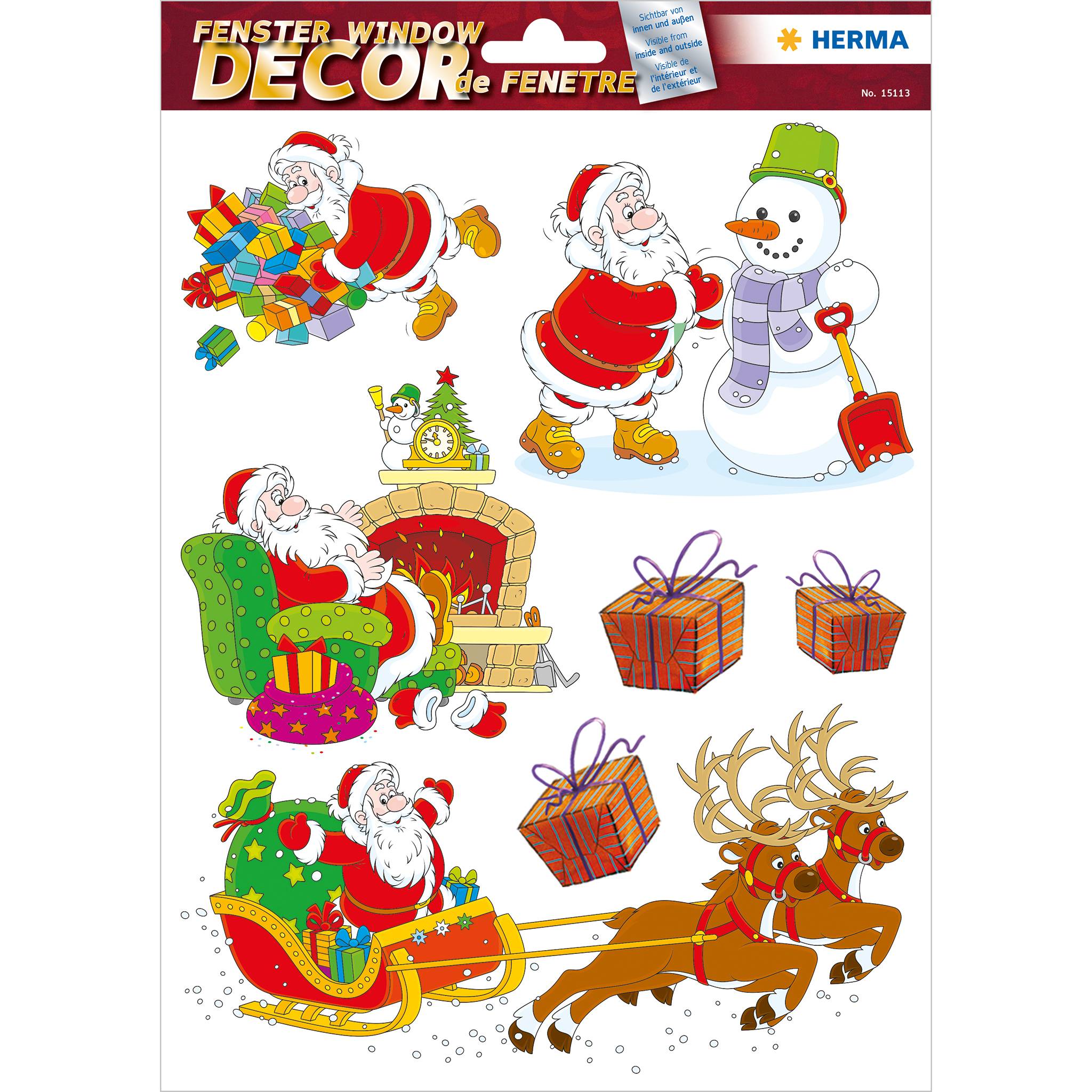 HERMA 15548, Mehrfarbig, Entfernbar, Fenster, Junge/Mädchen, Weihnachten, Polybag-1