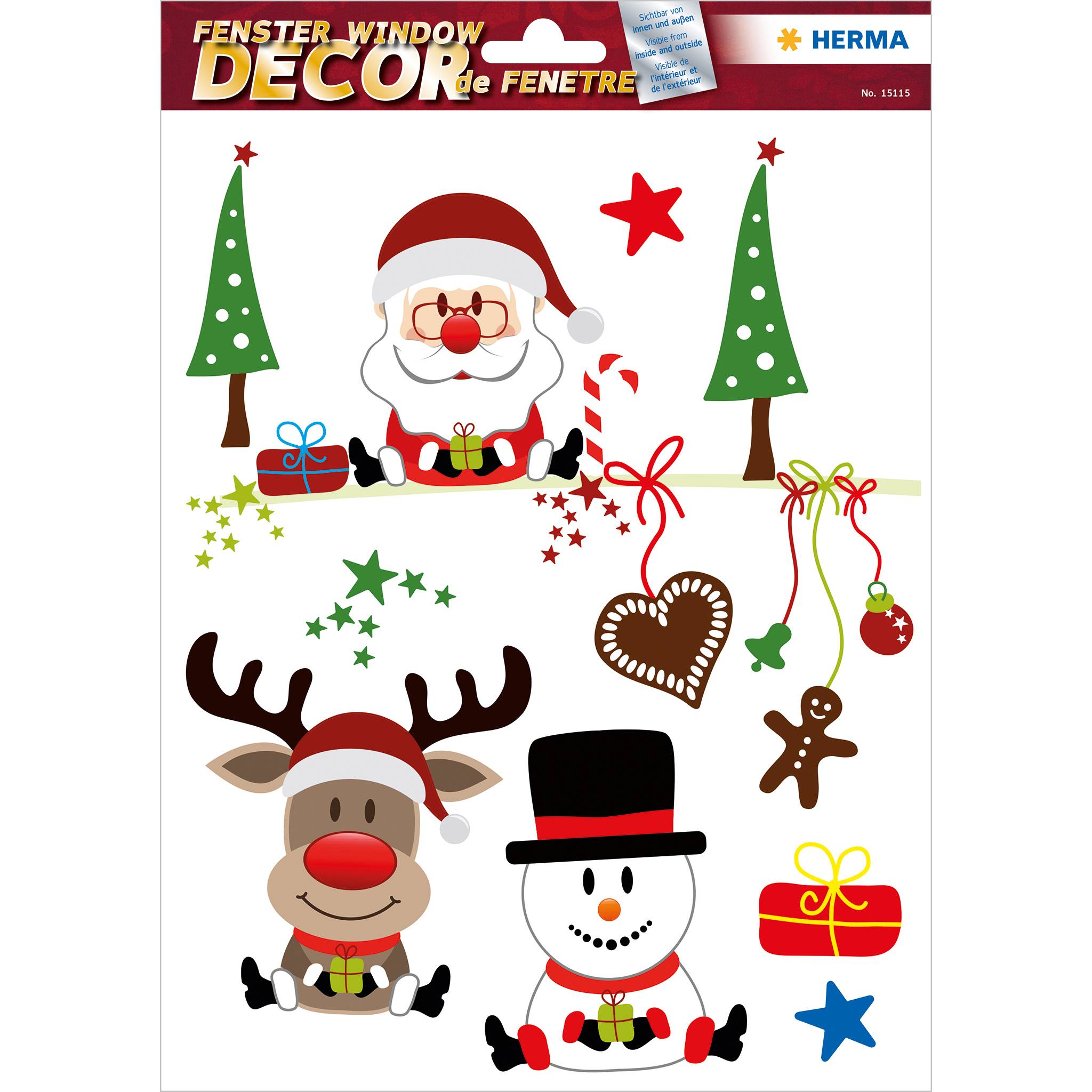 HERMA 15548, Mehrfarbig, Entfernbar, Fenster, Junge/Mädchen, Weihnachten, Polybag-3