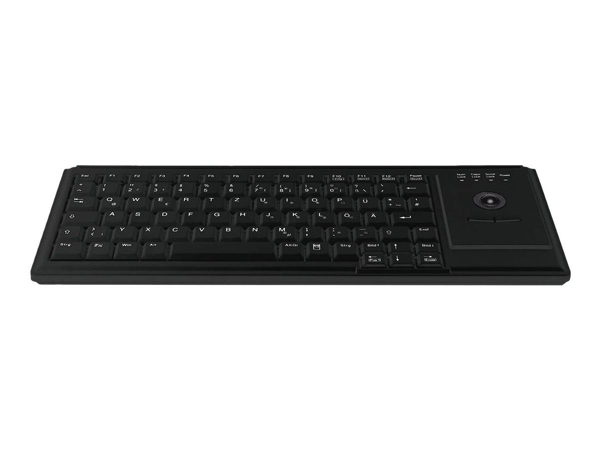 Contour Active Key AK-4400-T IndustrialKey USB Tastatur Deutsch, QWERTZ Schwarz Integrierter Trackball-2