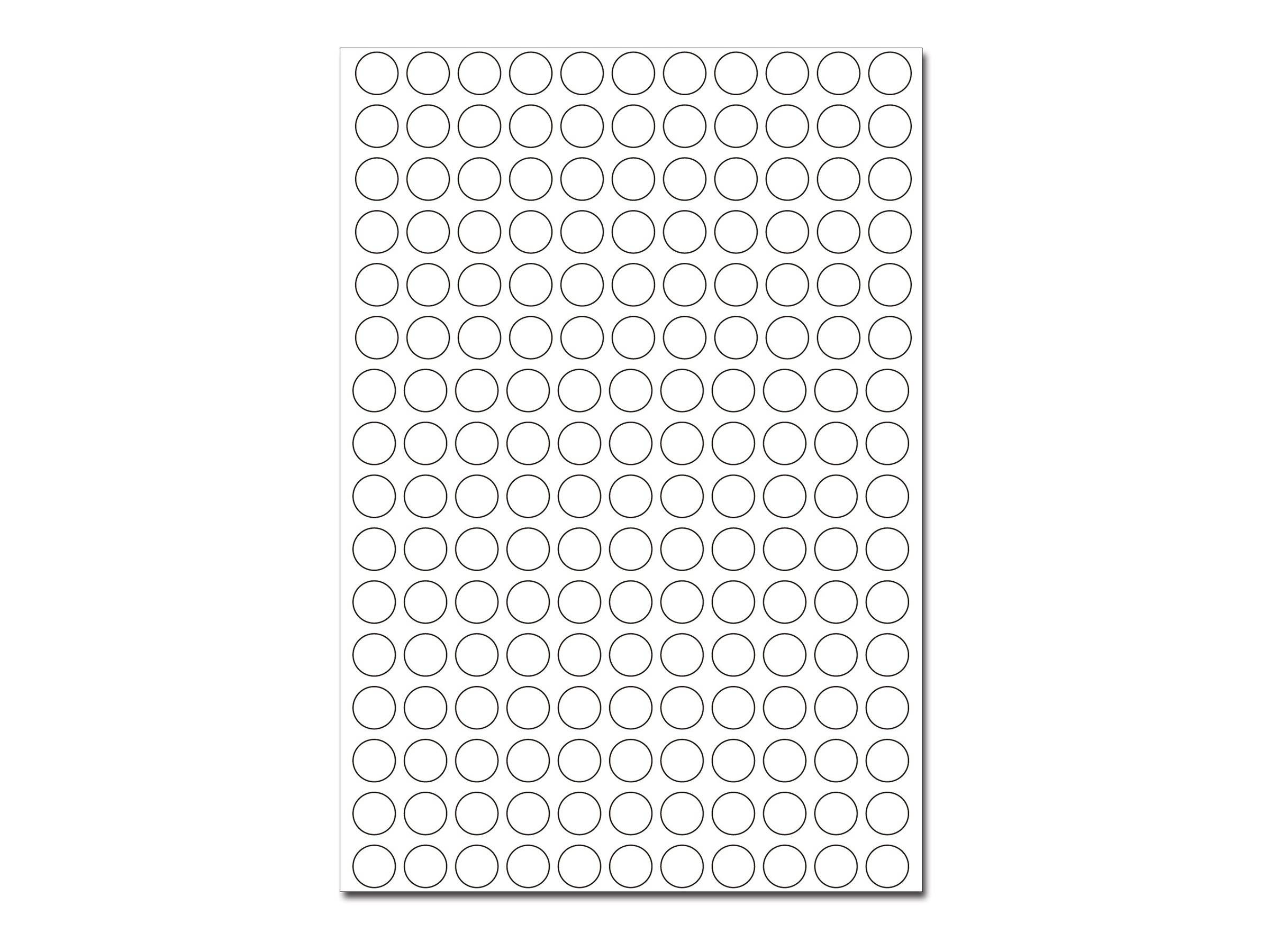 HERMA - Weiß - 8 mm rund 5632 Etikett(en) (32 Bogen x 176)-1
