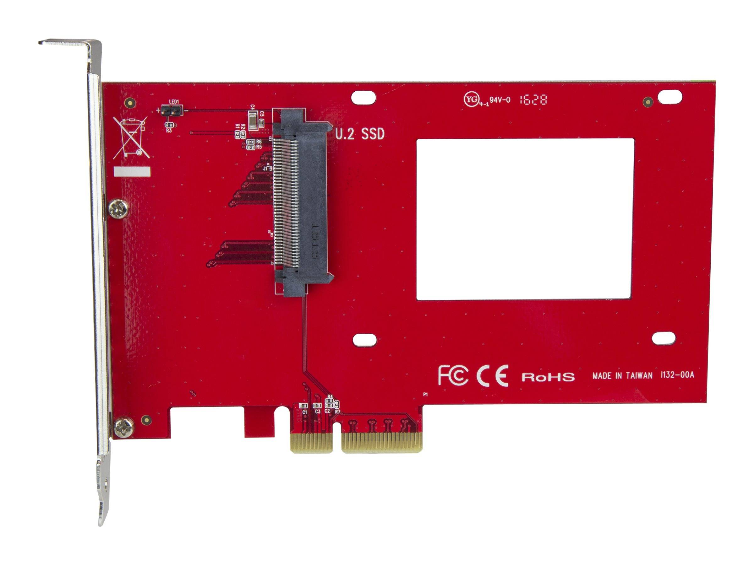 StarTech.com Startech U.2 auf PCIe Adapter für 2,5" U.2 NVMe SSD - SFF 8639 - 4x PCI Express 3.0 - NVMe PCIe Adapter --3