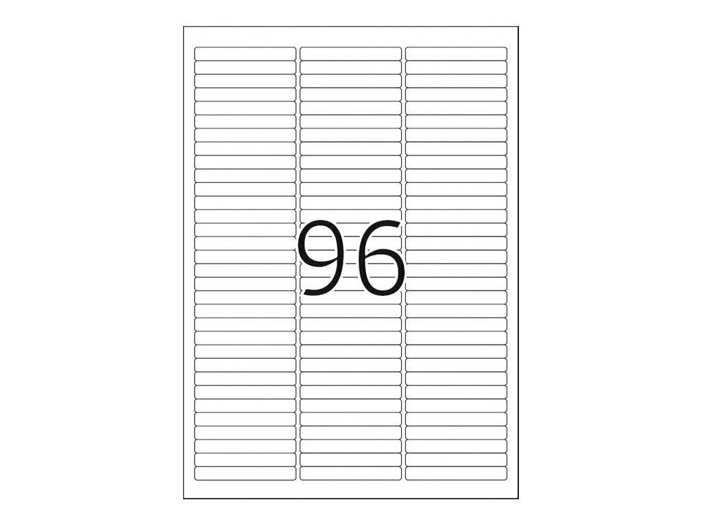 HERMA Special - Papier - matt - selbstklebend, entfernbarer Klebstoff - weiß - 63.5 x 8.5 mm 2400 Etikett(en) (25 Bogen-1