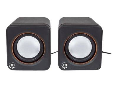 Manhattan 2600 Series Speaker System, Small Size, Big Sound, Two Speakers, Stereo, USB power, Output: 2x 3W, 3.5mm plug-2