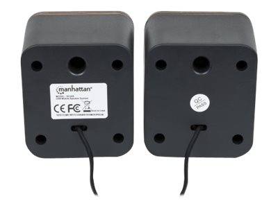 Manhattan 2600 Series Speaker System, Small Size, Big Sound, Two Speakers, Stereo, USB power, Output: 2x 3W, 3.5mm plug-3