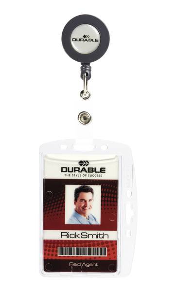 DURABLE - Kartenhalter - für 54 x 85 mm - Clip - durchsichtig (Packung mit 10)-3