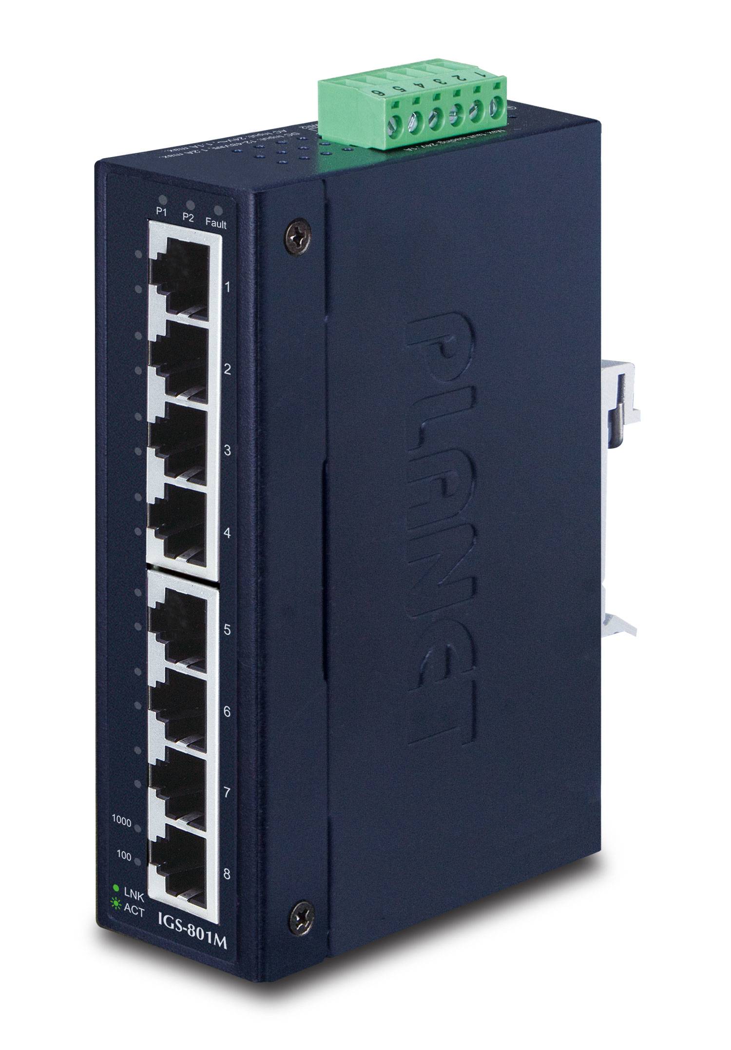 Planet Switch verwaltet 8 x 10/100/1000 an DIN-Schiene montierbar-2