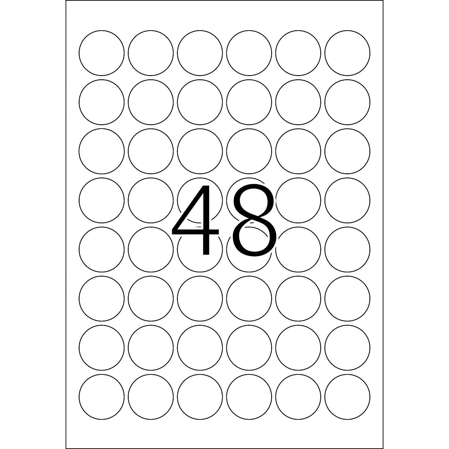HERMA Special - Matt - selbstklebend, entfernbarer Klebstoff - weiß - 30 mm rund 960 Etikett(en) (20 Bogen x 48)-2