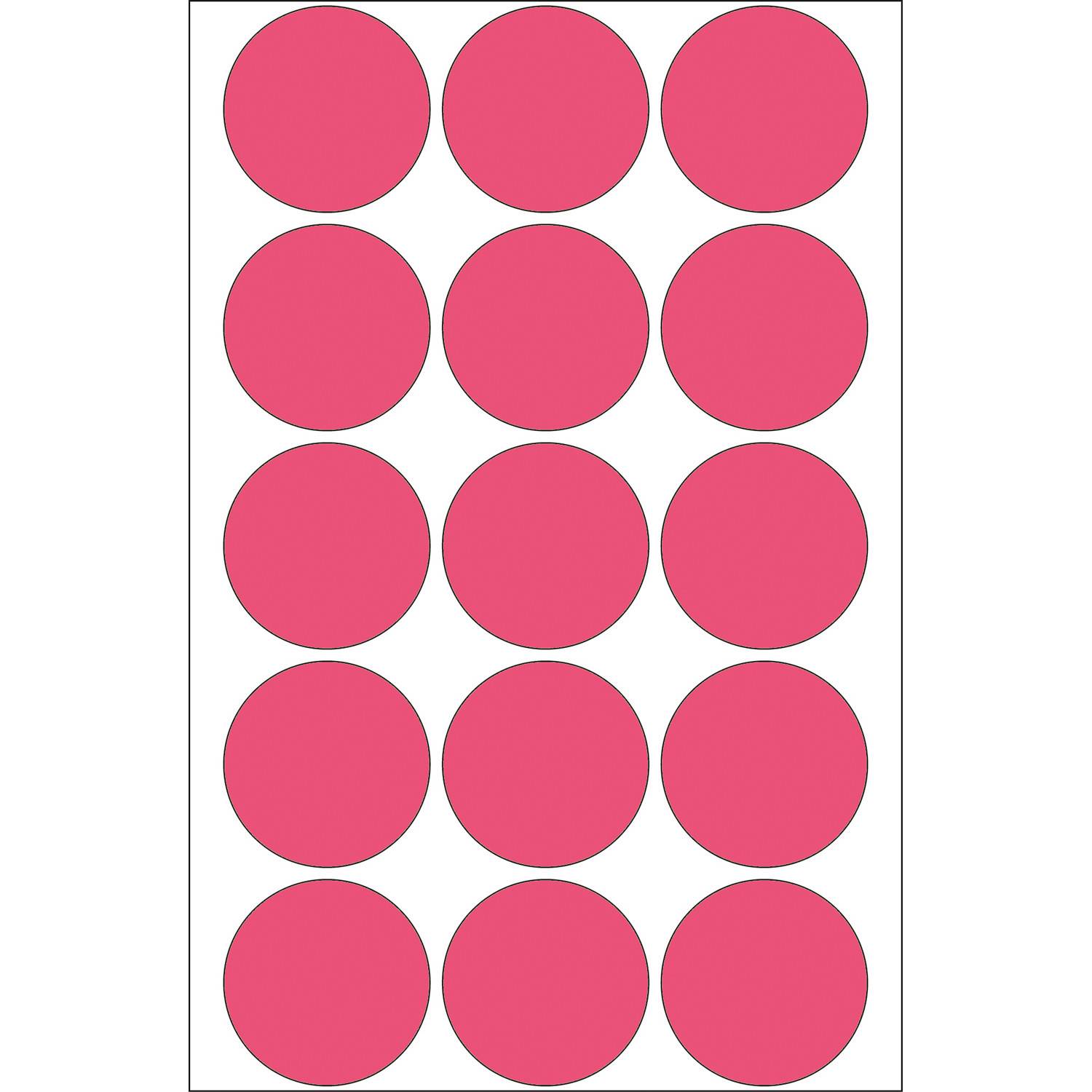 HERMA - Permanenter Klebstoff - Luminous Red - 32 mm rund 360 Etikett(en) (24 Bogen x 15)-3