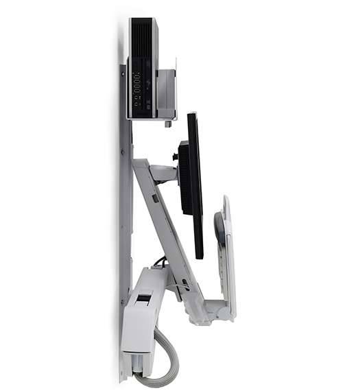 Ergotron Sit-Stand Combo System Mit CPU-Halter klein - Befestigungskit (Griff, Gelenkarm, CPU-Halter, Maushalterung, 2 K-2