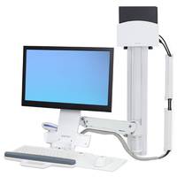 Ergotron Sit-Stand Combo System Mit CPU-Halter klein - Befestigungskit (Griff, Gelenkarm, CPU-Halter, Maushalterung, 2 K-3