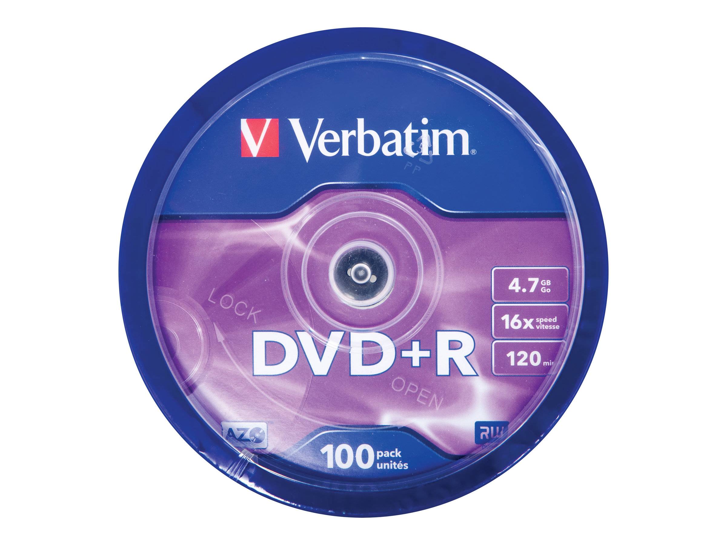 Verbatim - 100 x DVD+R - 4.7 GB 16x - mattsilber-1