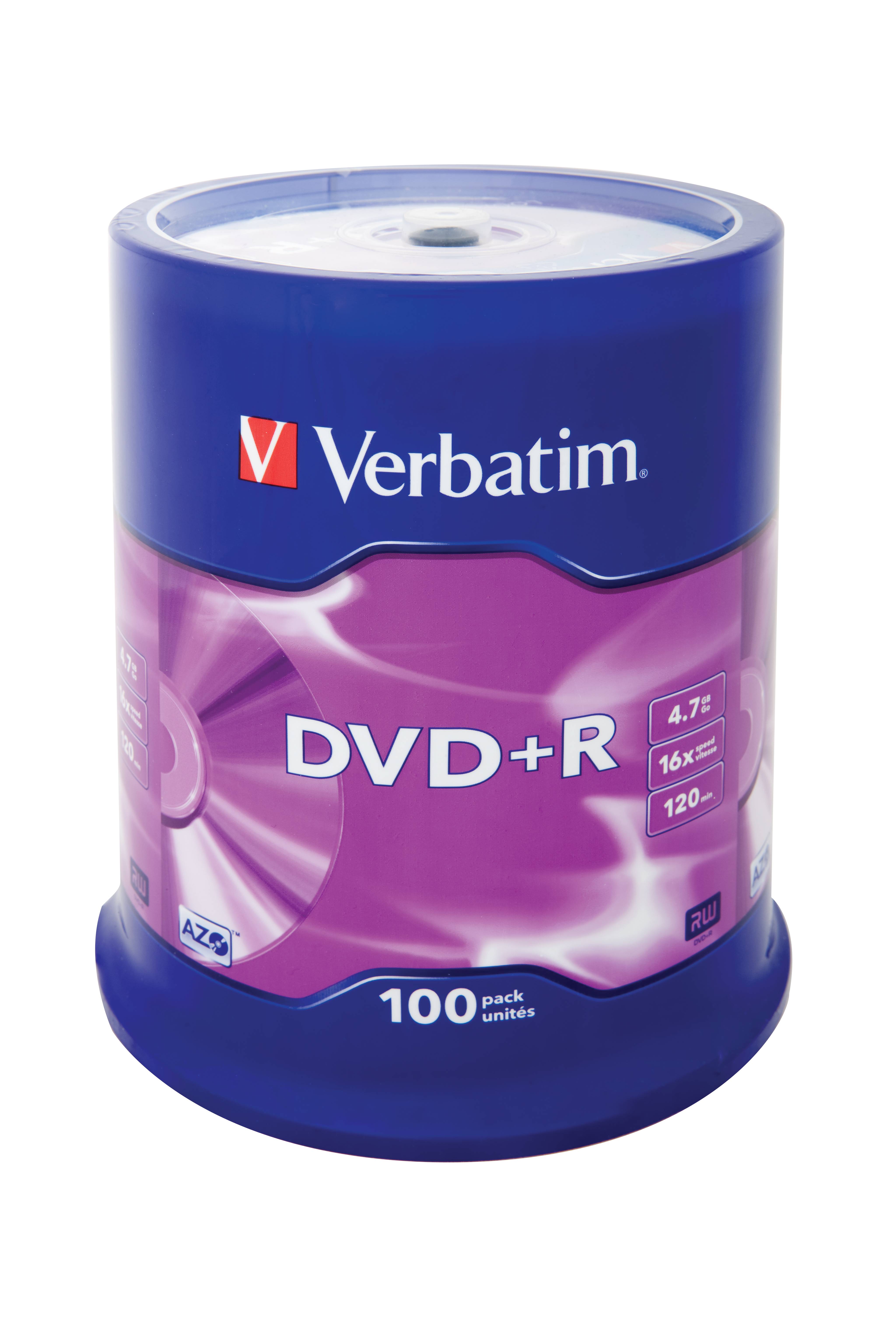 Verbatim - 100 x DVD+R - 4.7 GB 16x - mattsilber-3