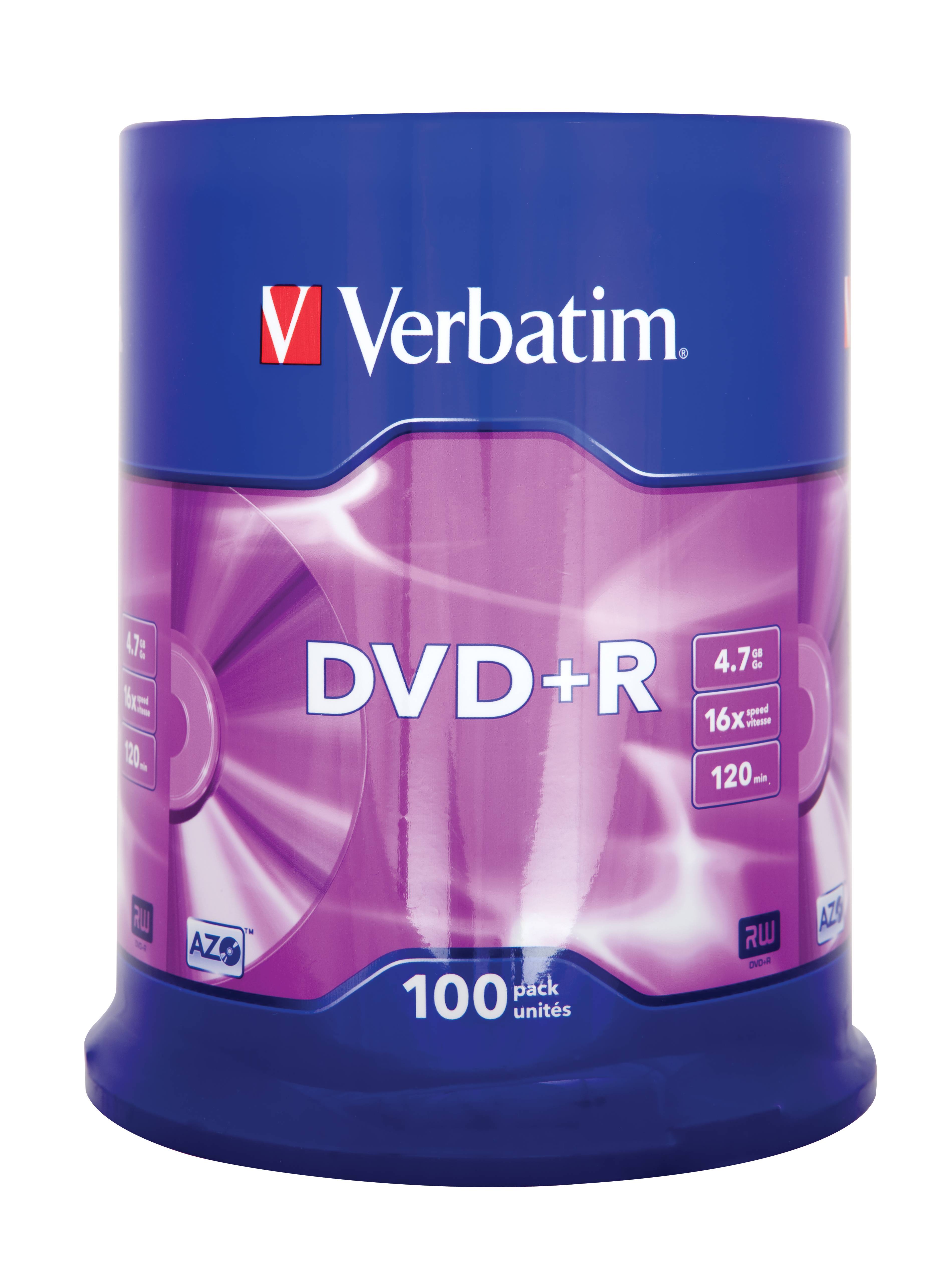 Verbatim - 100 x DVD+R - 4.7 GB 16x - mattsilber-4