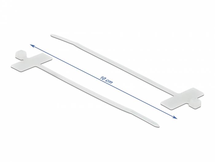 Delock Cable Tie with Label Tap - Kabelbinder - 10 cm - weiß (Packung mit 10) --4
