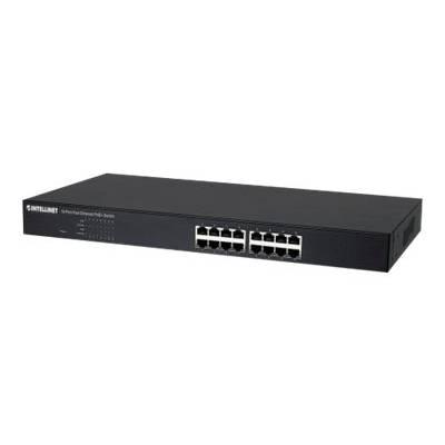Intellinet 16-Port Fast Ethernet PoE+ Switch, 8 x PoE IEEE 802.3at/af Power-over-Ethernet (PoE+/PoE)