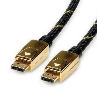 Roline DisplayPort Anschlusskabel DisplayPort Stecker, DisplayPort Stecker 3.00 m Schwarz/Gold 11.04.5922 Geschirmt Disp