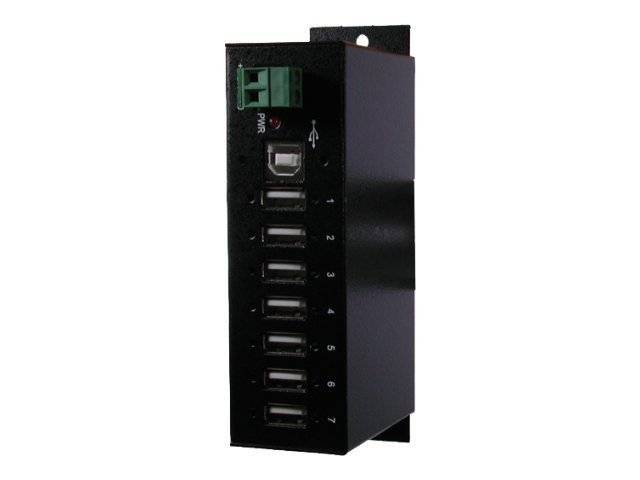 Exsys Ex 1177HMVS - Hub - 7 x USB 2.0 - an DIN-Schiene montierbar-1