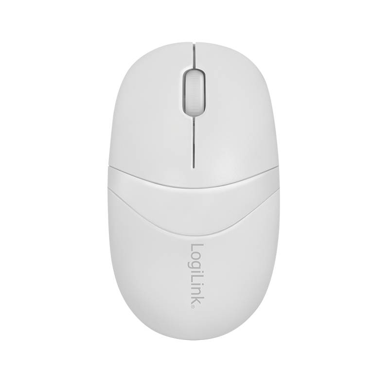 LogiLink ID0104W Funk Tastatur, Maus-Set Maustasten, Hotkey Funktion Deutsch, QWERTZ Weiß-3