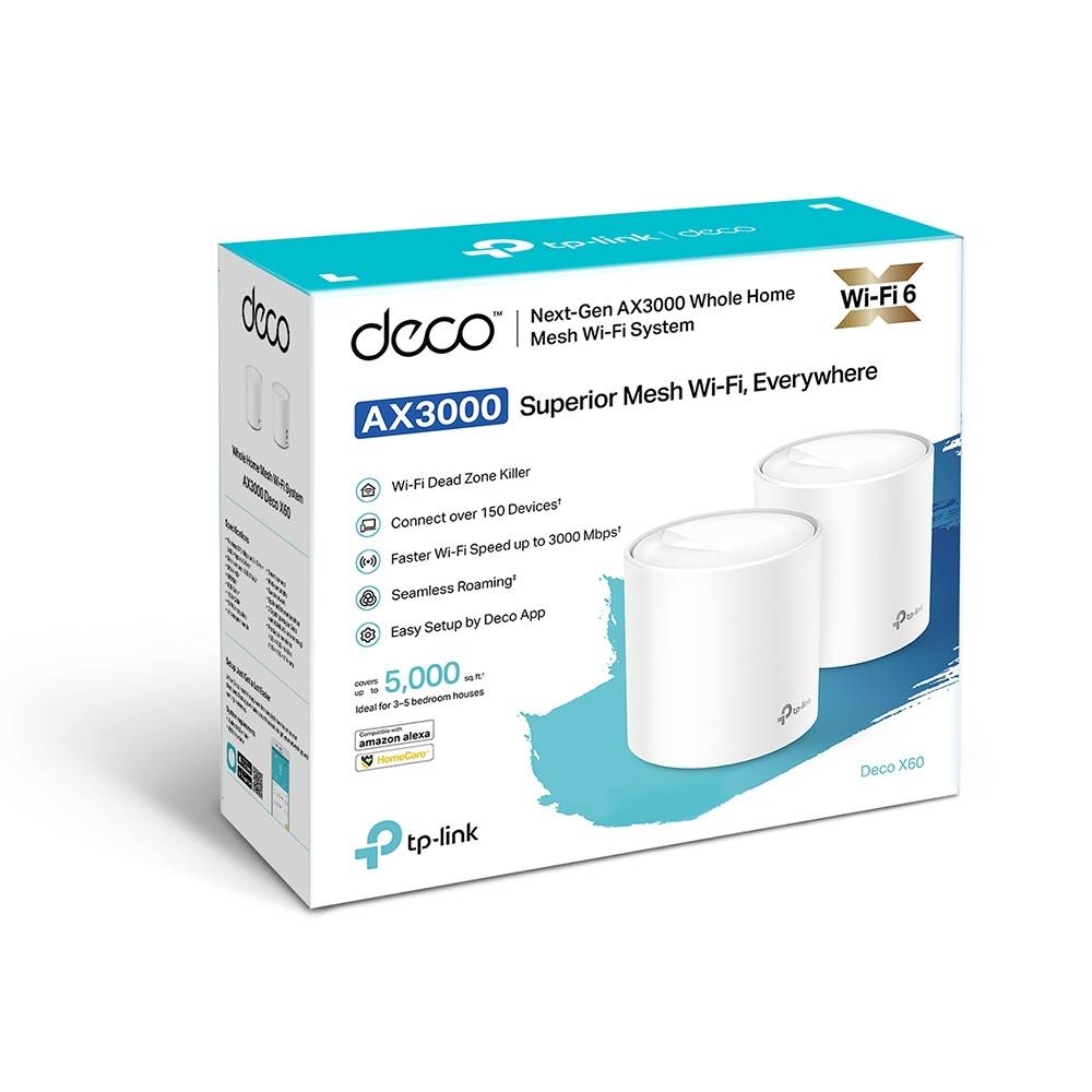 TP-Link Deco X60 - WLAN-System - (2 Router) - Netz 1GbE-3
