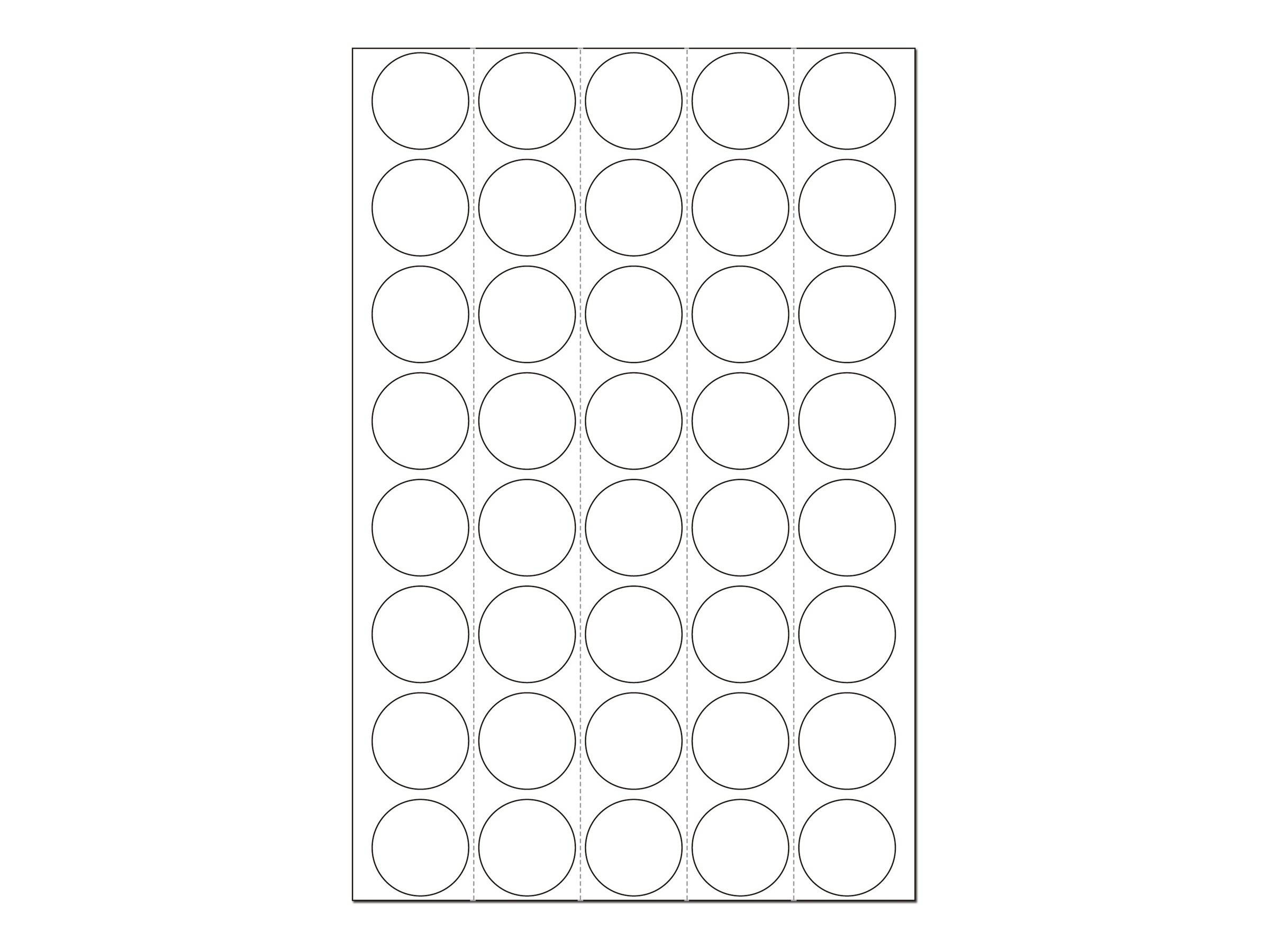 HERMA - Permanenter Klebstoff - weiß - 19 mm rund 1280 Etikett(en) (32 Bogen x 40)-1