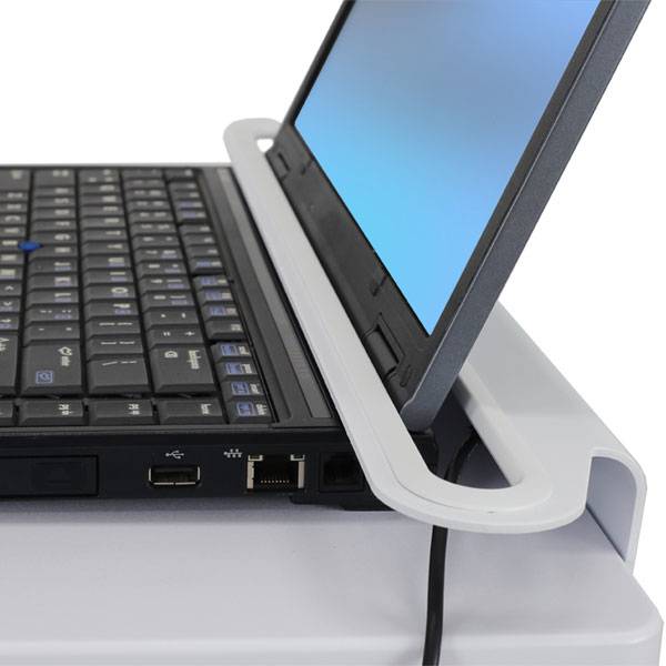 Ergotron - Wagen - leichtes Design - für Notebook / Barcode-Scanner - medizinisch - Stahl - weiß, Aluminium - Bildschirm-2