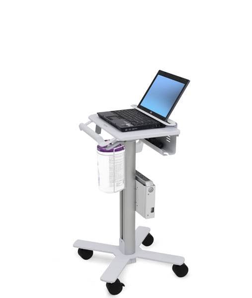 Ergotron - Wagen - leichtes Design - für Notebook / Barcode-Scanner - medizinisch - Stahl - weiß, Aluminium - Bildschirm-3