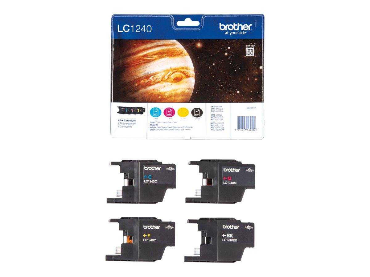 Brother LC1240 Value-Pack - Schwarz, Gelb, Cyan, Magenta-3