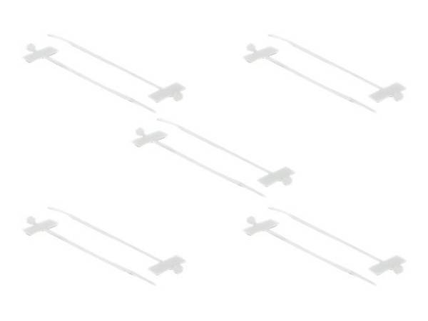 Delock Cable Tie with Label Tap - Kabelbinder - 10 cm - weiß (Packung mit 10) -