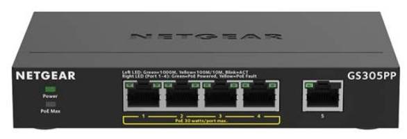 NETGEAR GS305PP - Switch - unmanaged - 5 x 10/100/1000 (4 PoE)-3