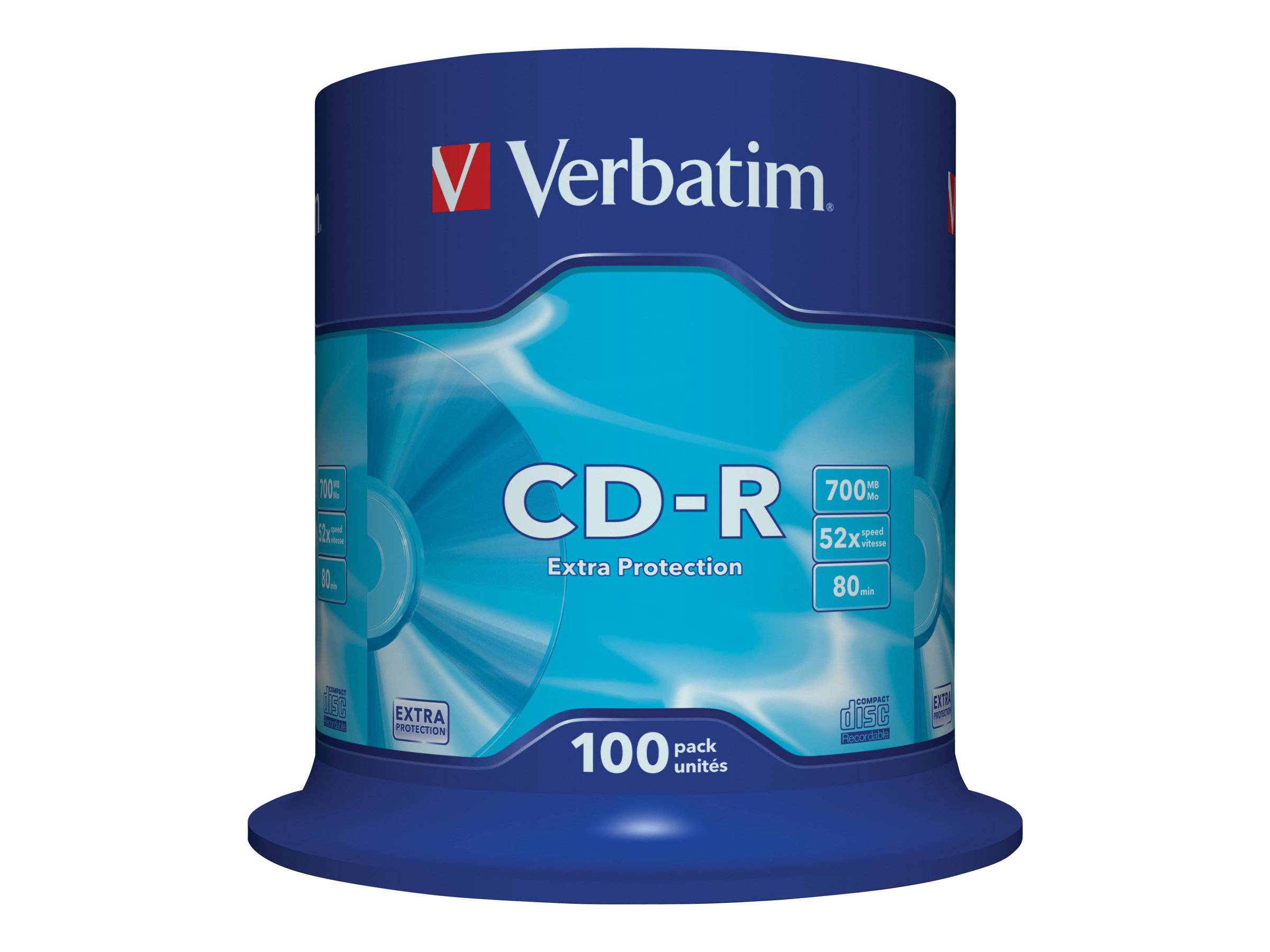 Verbatim 100 x CD-R - 700 MB (80 Min) 52x - Spindel-2