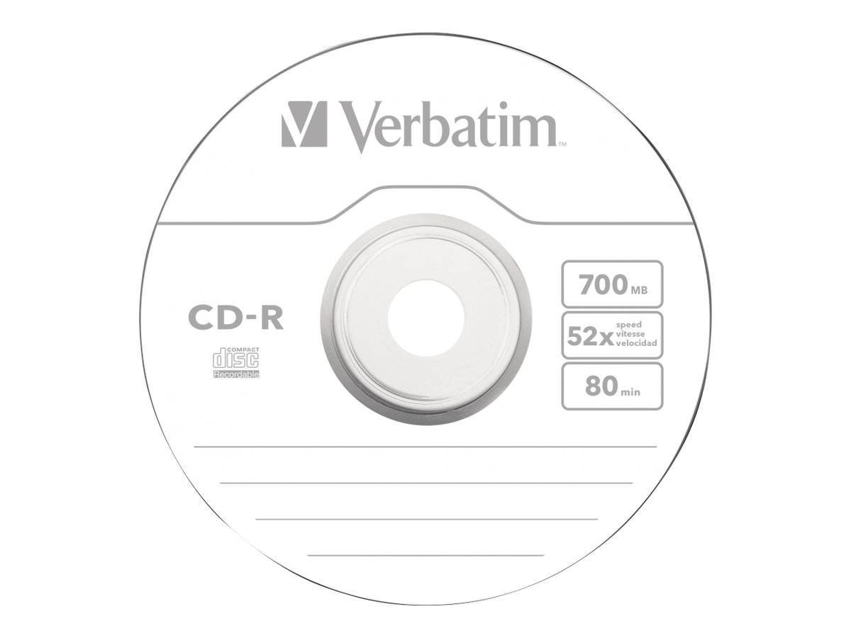Verbatim 100 x CD-R - 700 MB (80 Min) 52x - Spindel-3